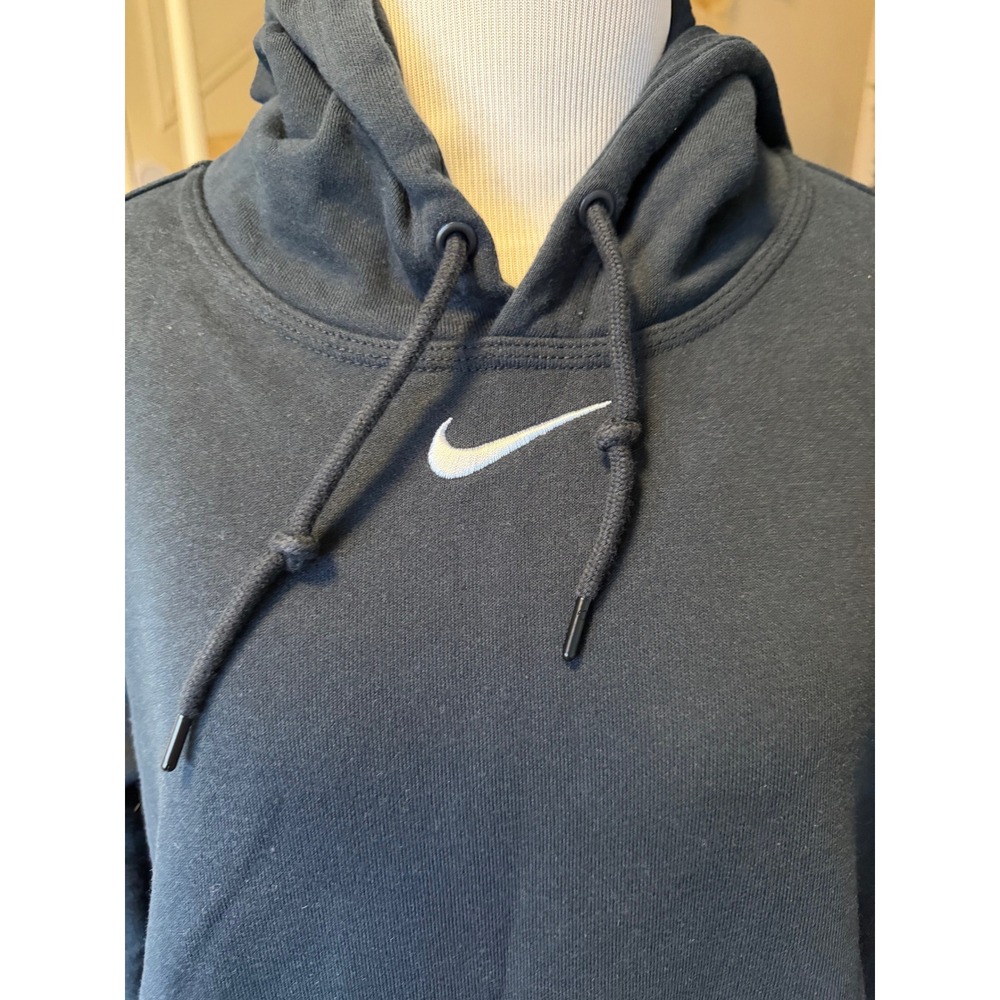 Nike Men's Black Hoodie Pullover Embroidered Logo Sports Entertainment Media XL